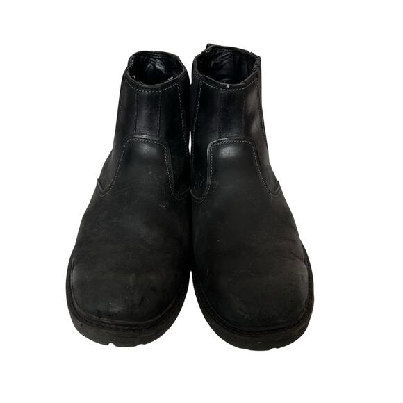 Timberland Black Leather Chelsea Boots Pull Tab Redwood Falls Sz 13